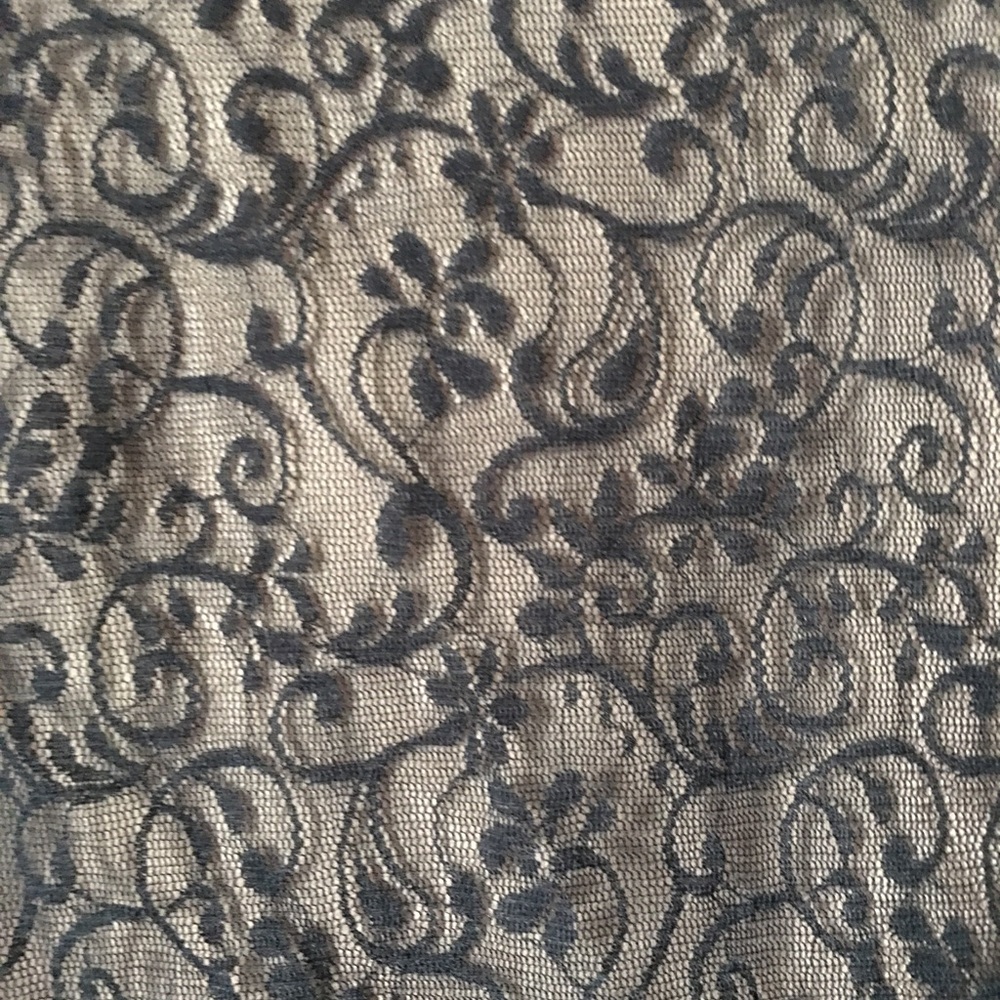 Black lace over tan shell